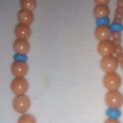 2 Matching Coral. and Turquoise Necklaces