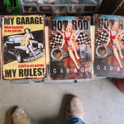 Pin Up Tin Garage Or Man Cave Pictures.