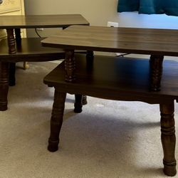 Small End Tables Veneer Vintage