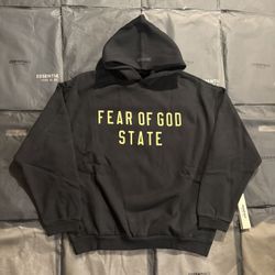 Fear of God Essentials State Black Hoodie