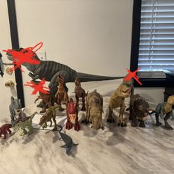 Dinosaur toys and decorations
