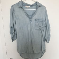 Blue Chambray Top
