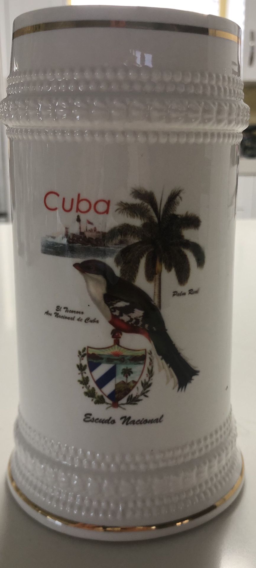 Cuba flag ceramic beer stein A7