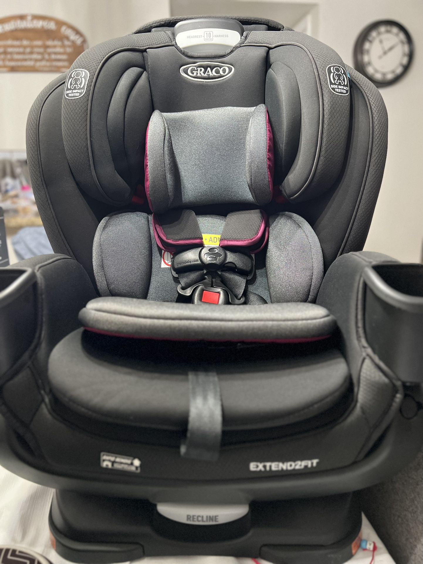 Graco Extend2Fit 3 In 1 Car Seat Featuring Anti-Rebound Bar | Ride Rear Facing Longer, Up To 50 Pounds, Polly