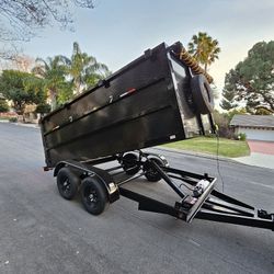 BRAND NEW DUMP TRAILER 8X12X4 12,000 LBS HYDRAULIC SYSTEM ROLLING TARP AND SPARE TIRE LED LIGHTS TITLE IN HAND READY FOR WORK FOR ANY QUESTION TEXT ME