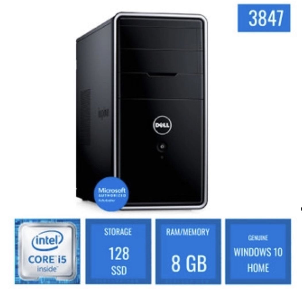 Dell Inspiron 3847 Quad Core i5 3.1 GHZ, 8GB, 128 GB SSD, Win 10