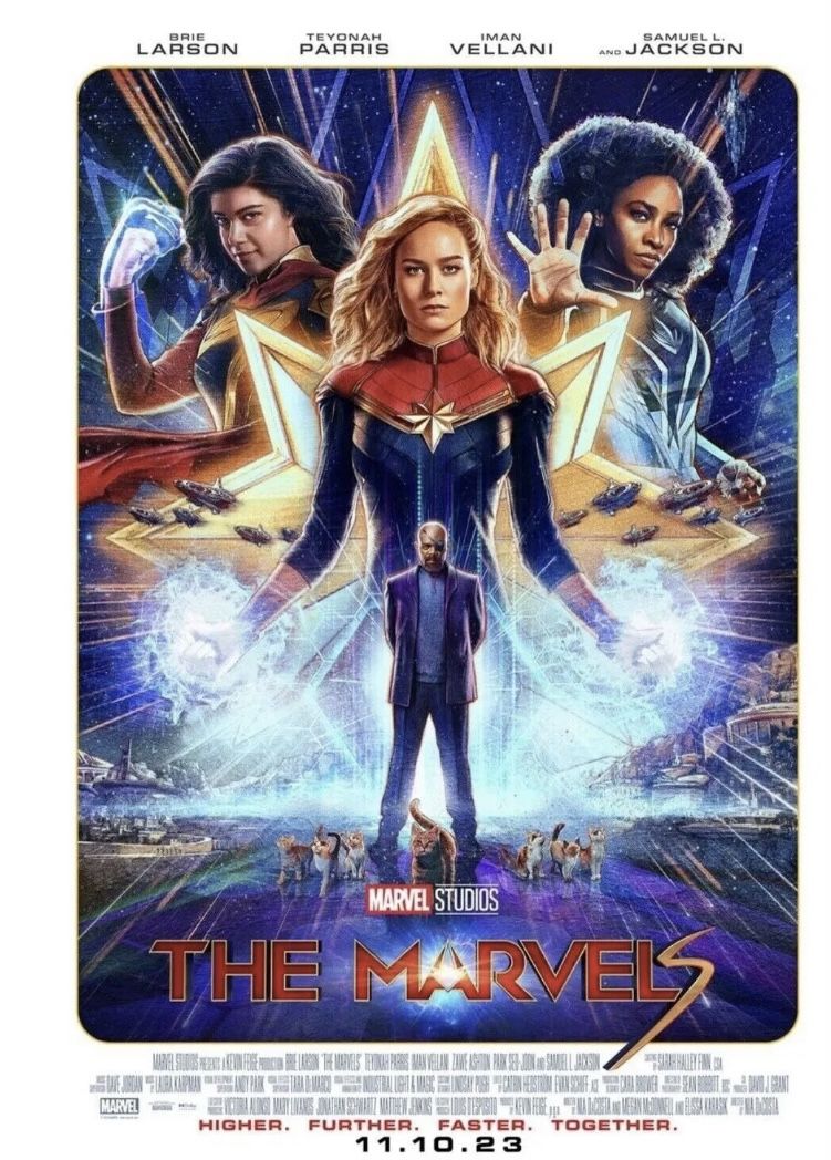 brand new the marvels promo poster 27x40 double sided