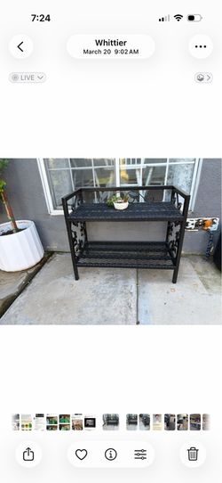 Heavy iron plant stand