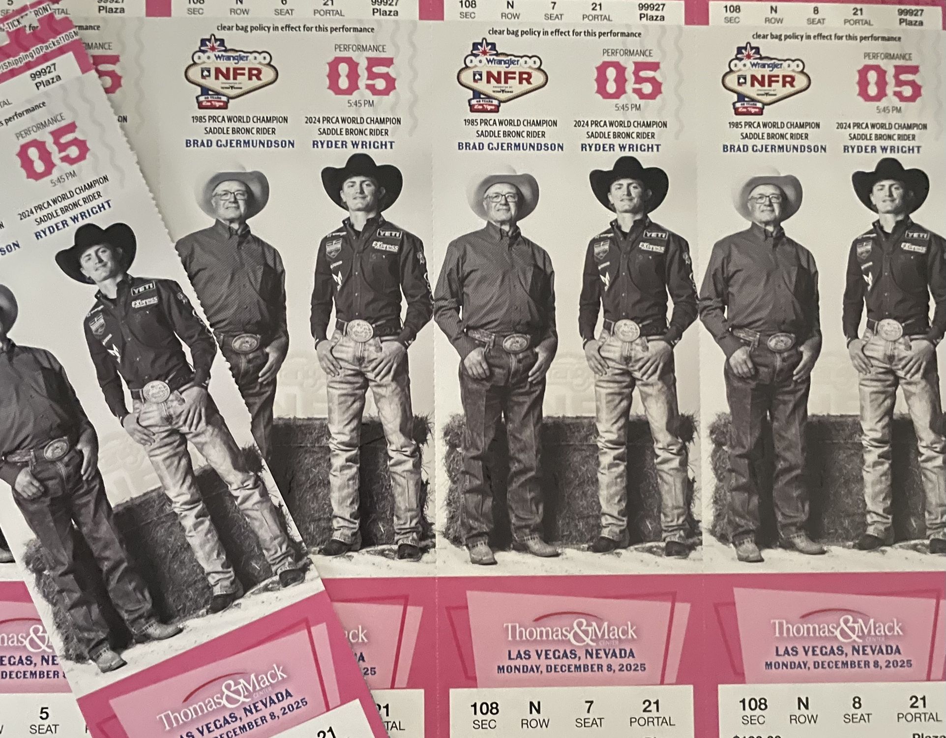 Single NFR Ticket For Monday Night