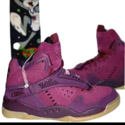 Converse Mens Shoes Size 8 Space Jam Invader Mid Port Defect Purple Vintage New