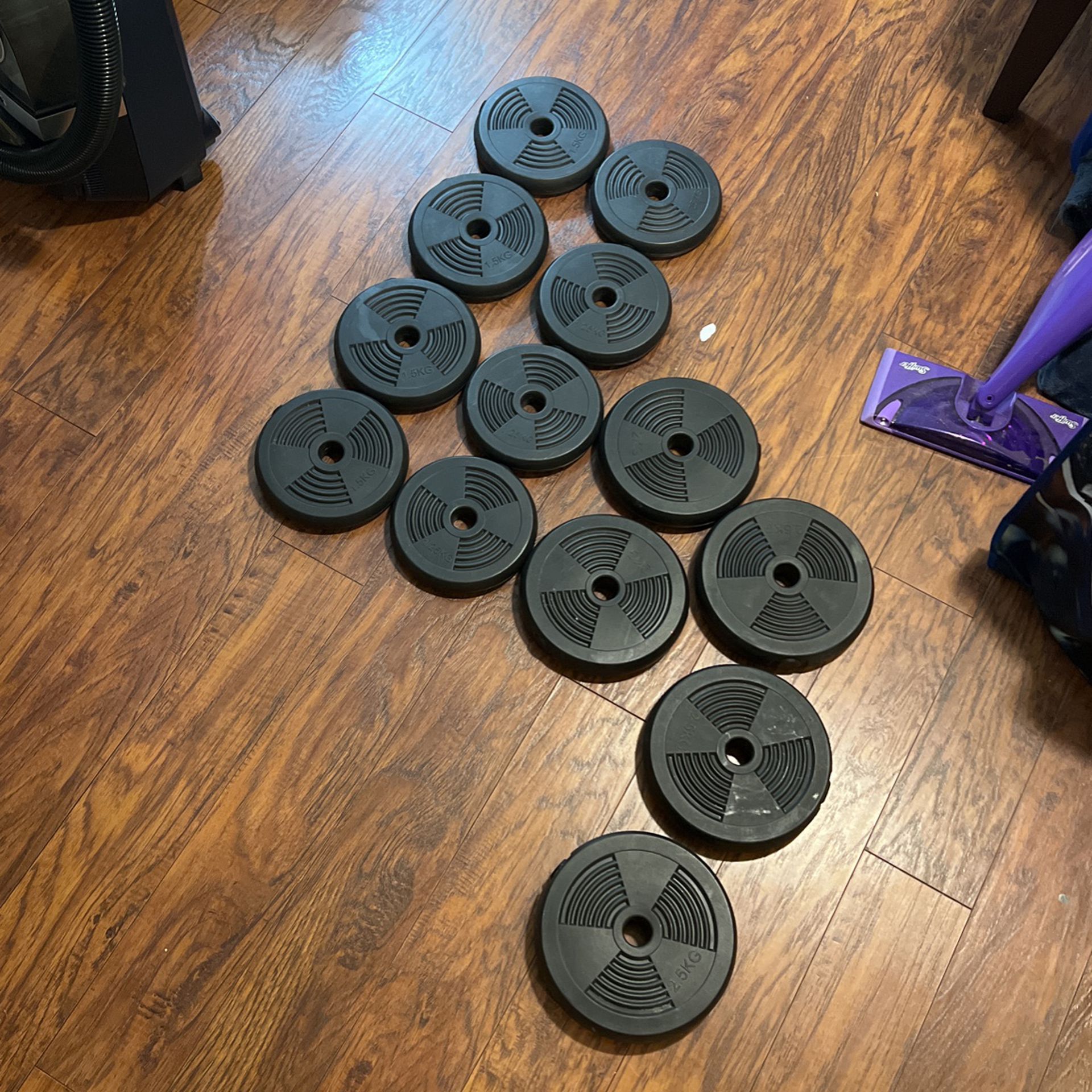Plastic Weights With Bar