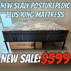 NEW SEALY POSTUREPEDIC PLUS KING MATTRESS