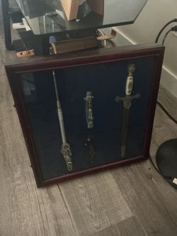Wooden antique display case
