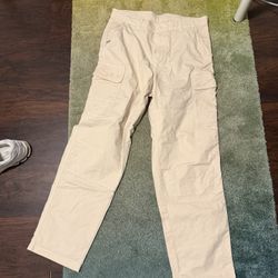 Uniqlo Size Waist 32-36 Off White Cargos