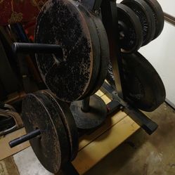 Weider Weight Plate And Barbell Storage Rack
