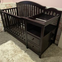 Crib With Change Table And Storage (mattress Included)