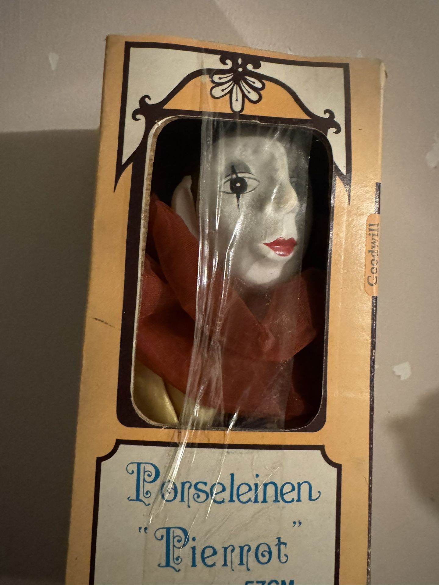 Klassieke Franse Pierrot Porcelain Doll 57CM