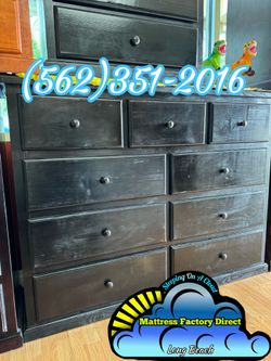 Nine drawer black pinewood cajonera Comoda de Pino Nuevo new