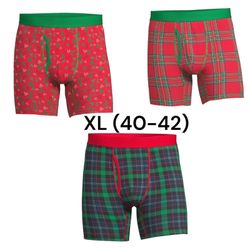 Holiday Time Christmas Mens XL 40-42 Boxer Brief $12 For All 3