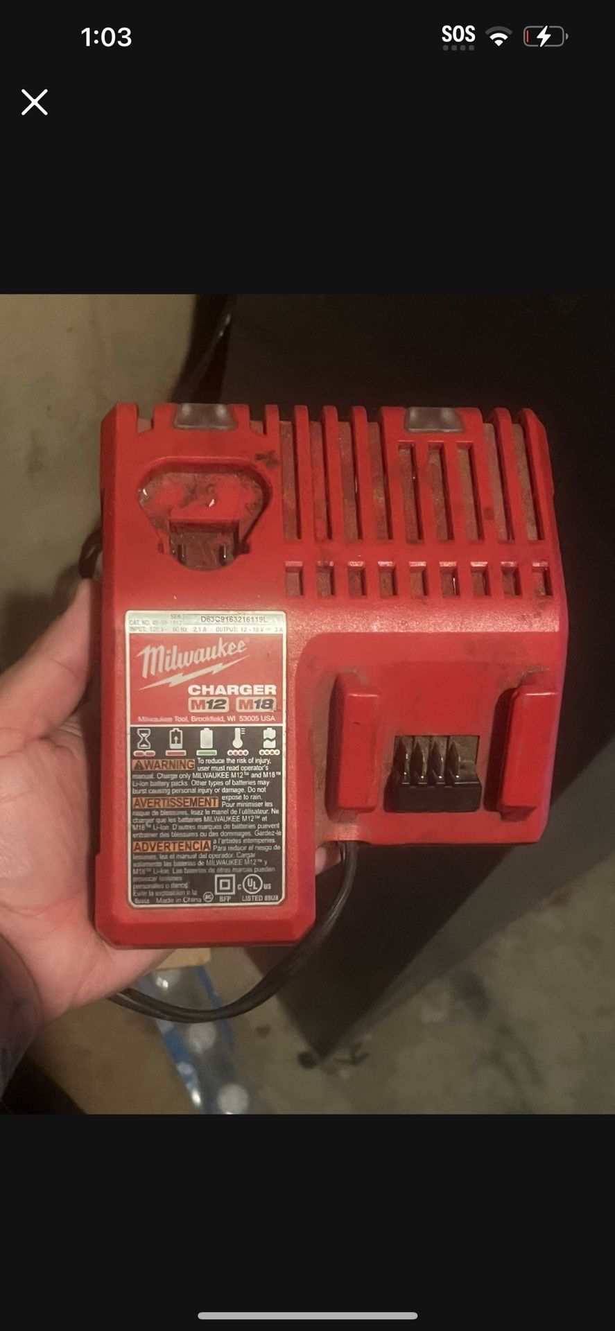 milwaukee battery charger