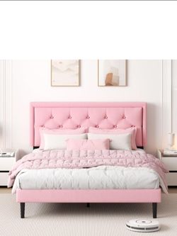 Full Size Pink color bedframe