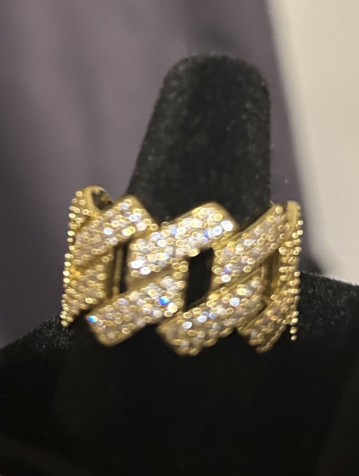 VVS1 Moissanite Gold Filled “thorn” Ring