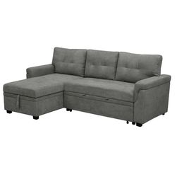 Gadalia Modern L-Shaped Sectional Sleeper Sofa with Storage Chaise