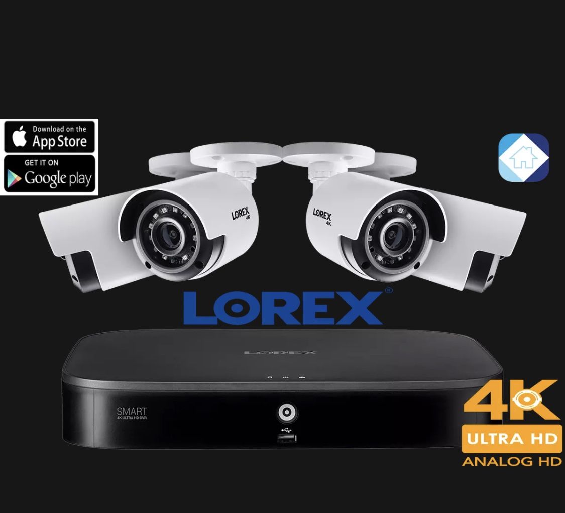 Lorex 4K UHD 8 Channel DVR 2TB HDD 4x 4K 8MP