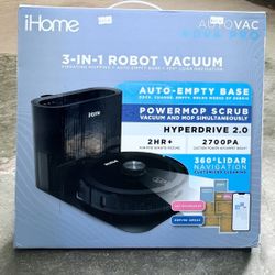 iHome 3 In One Robot Vacuum Cleaner