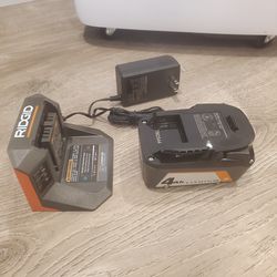 RIDGID 4Ah 18V Lithium-Ion Battery  and Charger