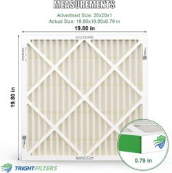 Trightfilters 20x20x1 MERV 11 Air Filter 2 Pack
