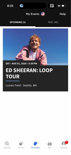 Face value Ed Sheeran tickets, lower level