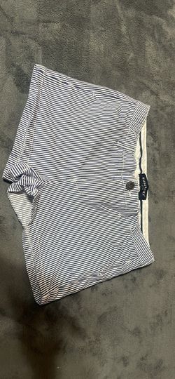White and blue shorts