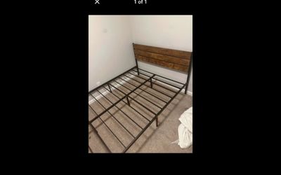 Full Queen metal bed frame $60 is still available no delivery NE Philly do not message us after 8pm