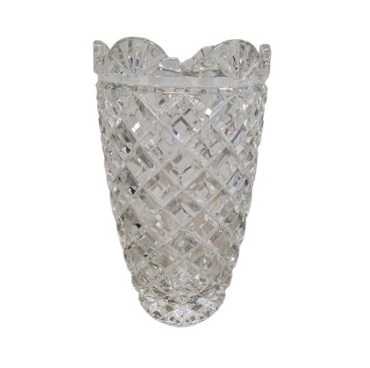 Vintage Irish Crystal Faceted Flower Vase