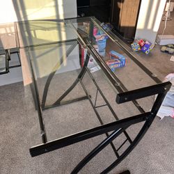 Glass Corner Desk