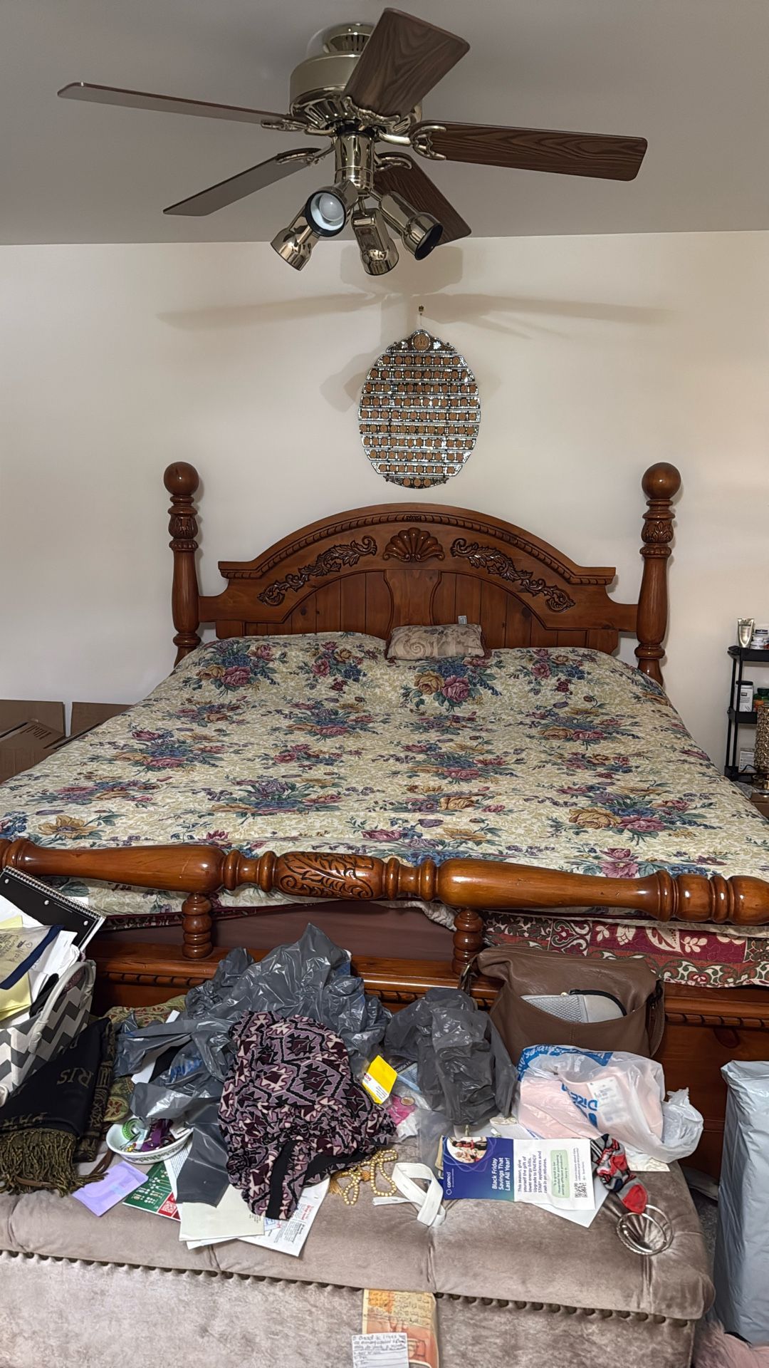 King Size Wood Bed Frame Mattress Not Included