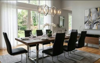 Valued $600 new in box black dining chair set of 4 $100 must buy today!