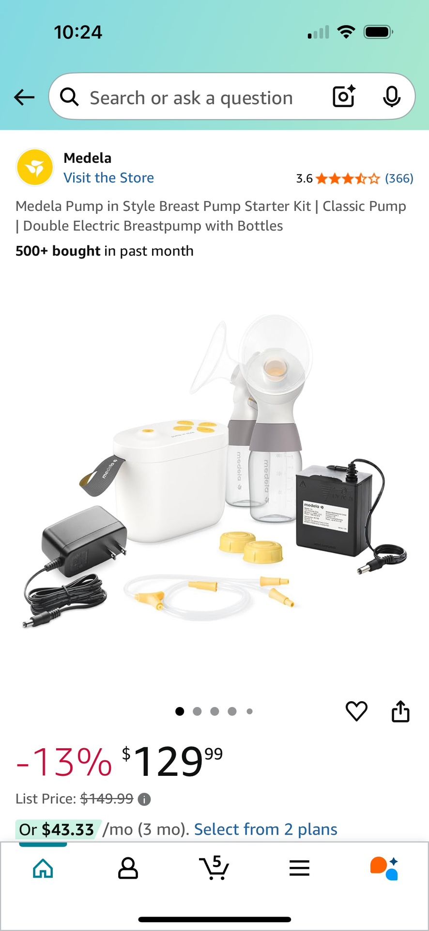 Medela Pump in Style Breast Pump Starter Kit