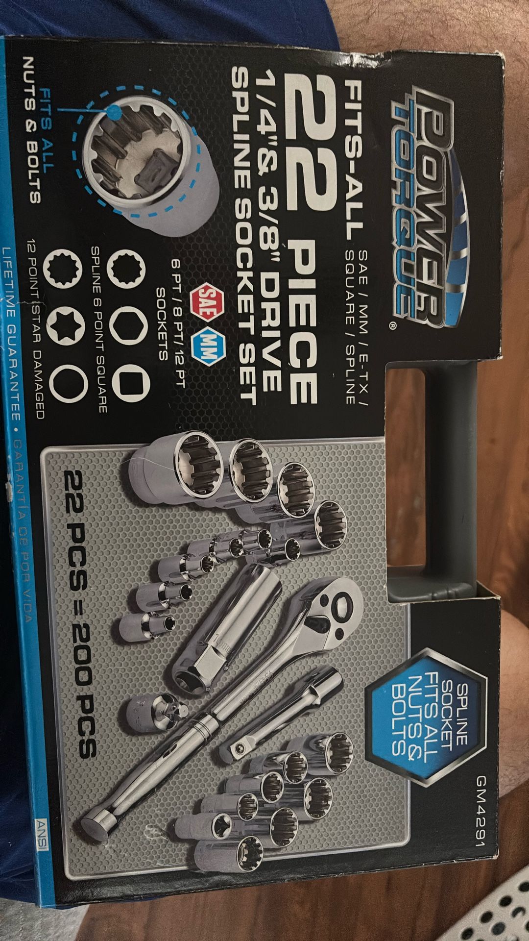Power Torque 22 Piece Spline Socket Set