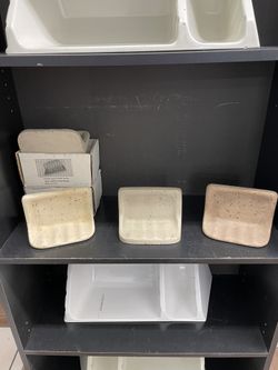 Travertine Stone Look Soap Dishes