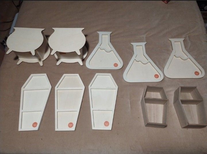 Gothic Halloween Wooden Craft Lot Sold Together All New
