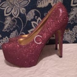 Pink Glitter Heels 