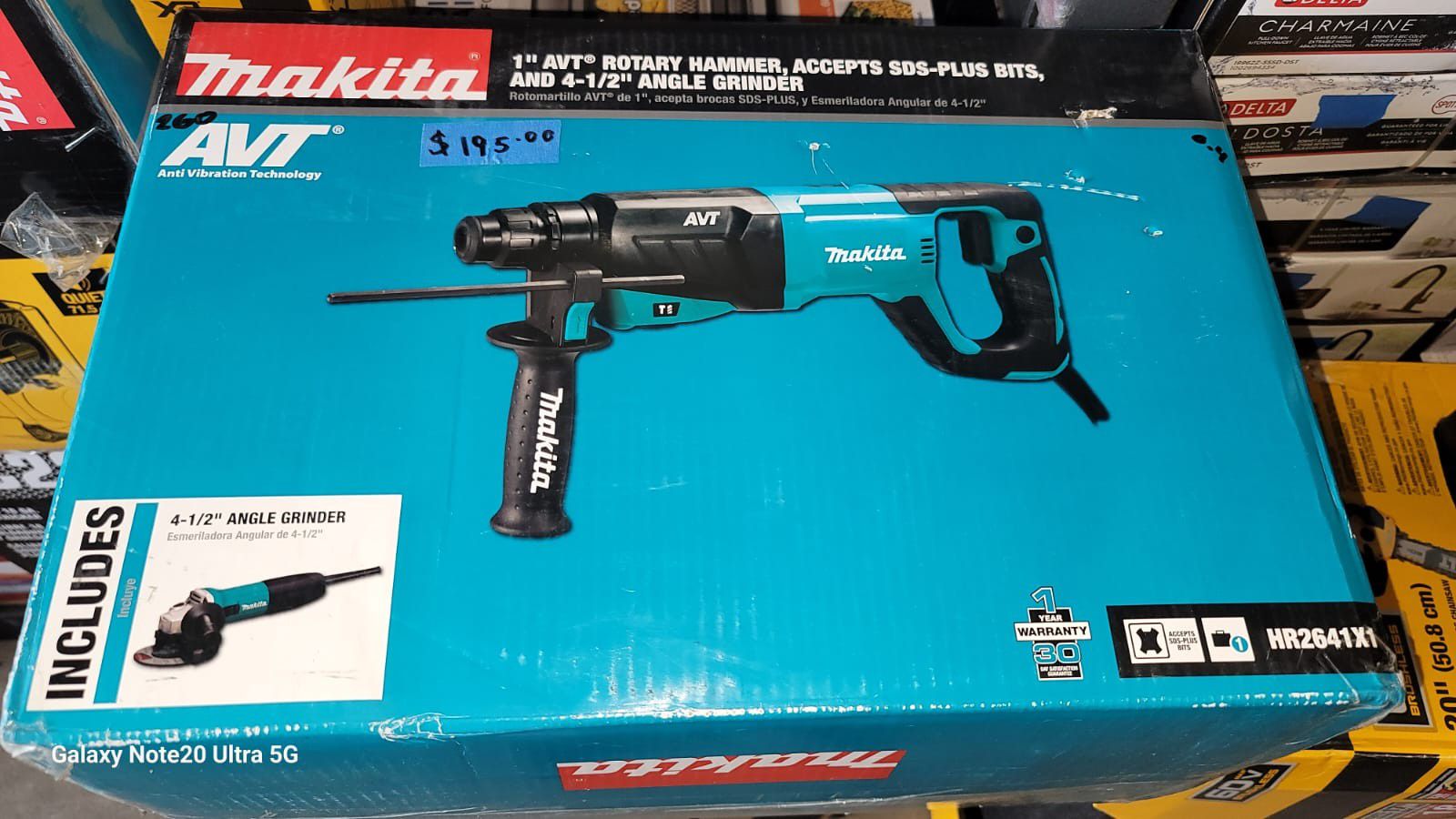 Hammer drill Makita corded angle grinder HR2641X1