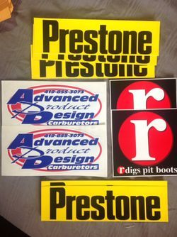 Lot of 9 Auto Stickers Decals
