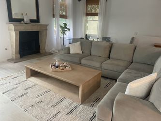 Custom Light Gray Microfiber Sectional Sofa – Extremely Comfortable