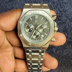 BRAND NEW Silver and Black watch