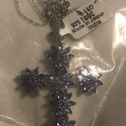 Tanzanite And Silver Necklace