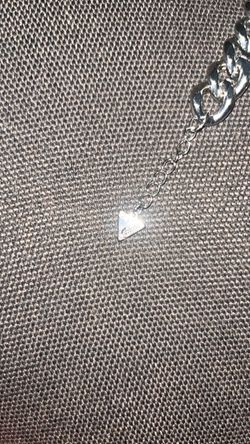 Silver Chain Bracelet with Triangle Charm