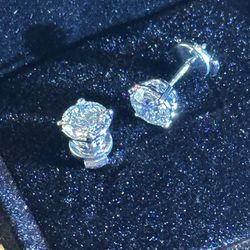 2 Carat 14 KWG  LG Diamond Earrings